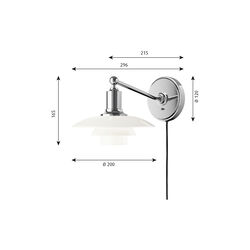 PH 2/1 Wall Lamp, chrome, Louis Poulsen