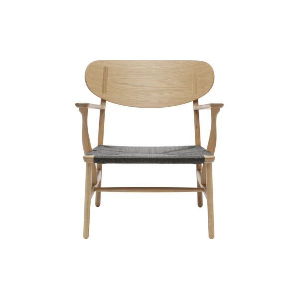 CH22 Lounge Chair, white oiled oak/black, Carl Hansen & S&oslash;n