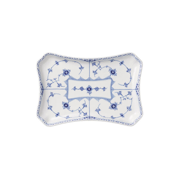 Blue Fluted Half Lace Rectangular Dish Blue Fluted Half Lace Rectangular Dish, Royal Copenhagen