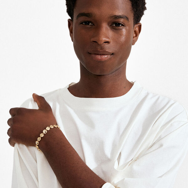 FIRE bracelet, gold plated, Pilgrim