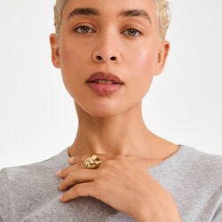 JOHNNIE ring, gold plated, Pilgrim