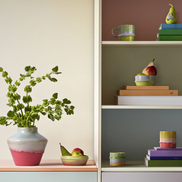 Poppery Mug, apple green/mint/yellow, Kähler