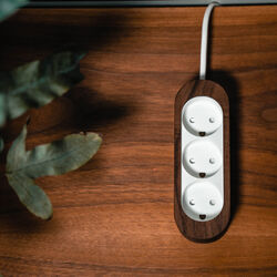 Socket, oiled walnut/ white, KRISTIAN JUUL