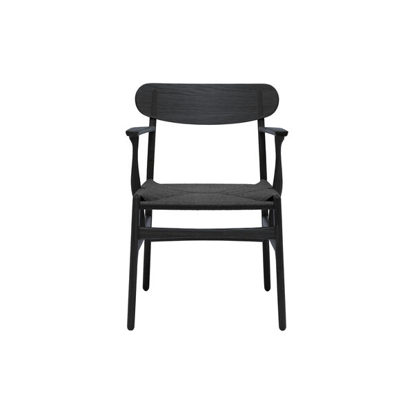 CH26 Dining Chair, black lacquered oak/black, Carl Hansen & S&oslash;n