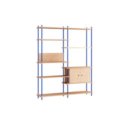 Shelving Tall Cabinet, oak/deep blue, MOEBE