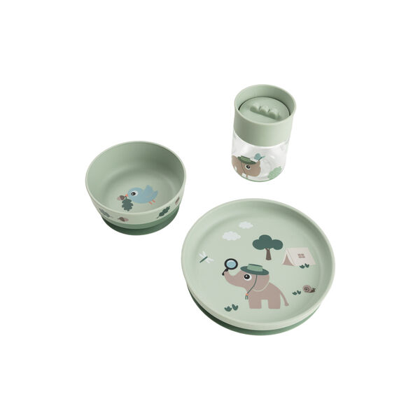 Foodie Dinner Set With 360&deg; Cup | Green, Done by Deer