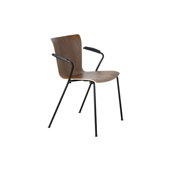 VM111 Vico Duo Dining Chair, lacquered walnut/black, Fritz Hansen