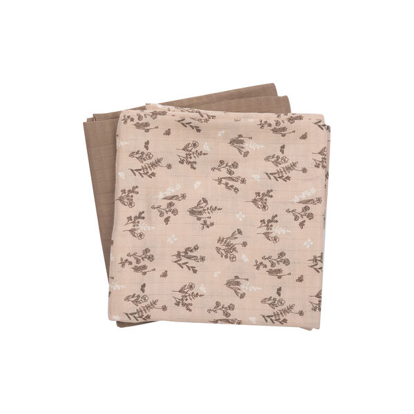 FLORA Cloth Diaper 2-pack, nightingale/balsam cream/walnut, Müsli by Green Cotton