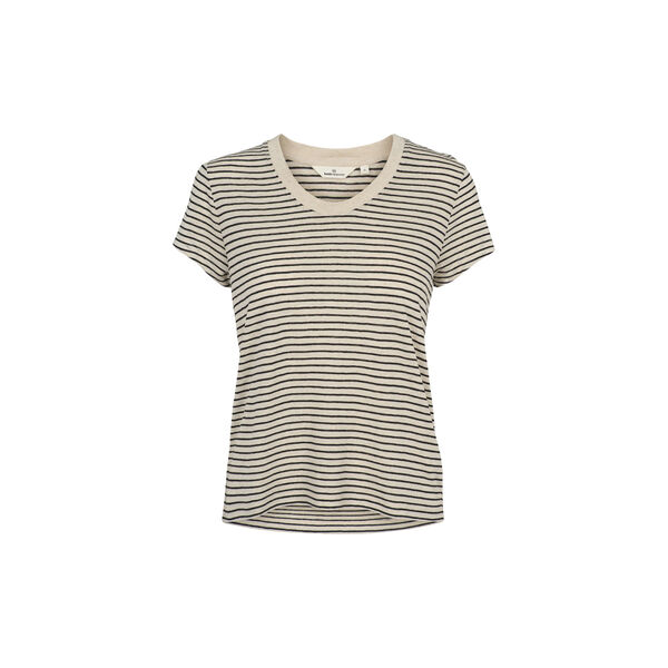 Ashly SS Tee, birch/black, Basic Apparel