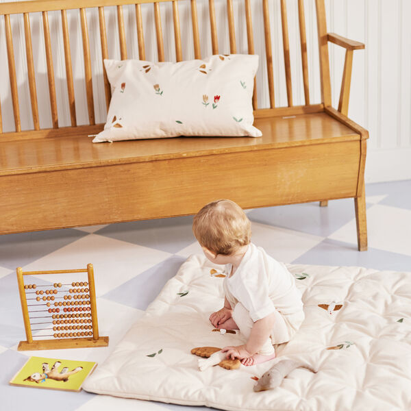 Meri Play Mattress, songbirds, Dear April