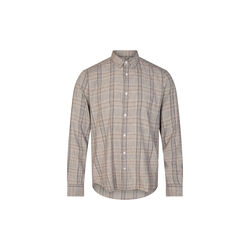 Marco Linen Check Shirt, bleached sand, MOS MOSH Gallery