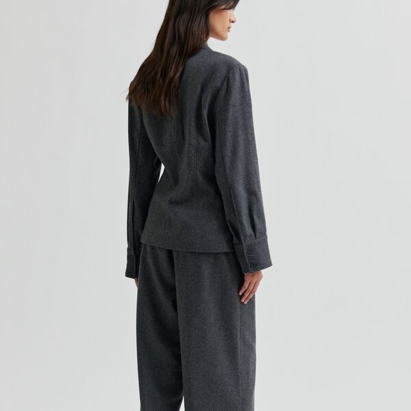 Milea Trousers, dark grey melange Milea Trousers, dark grey melange, Second Female