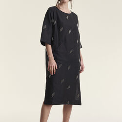 Airy linen beaded dress, black, BITTE KAI RAND