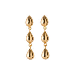 Rain Earrings, gold plated, Pernille Corydon Jewellery