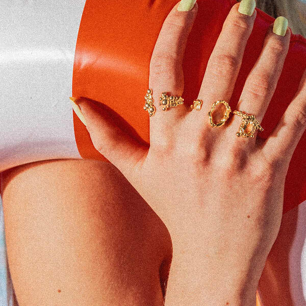 ORB CHRONICLES RING, gold plated, House of Vincent