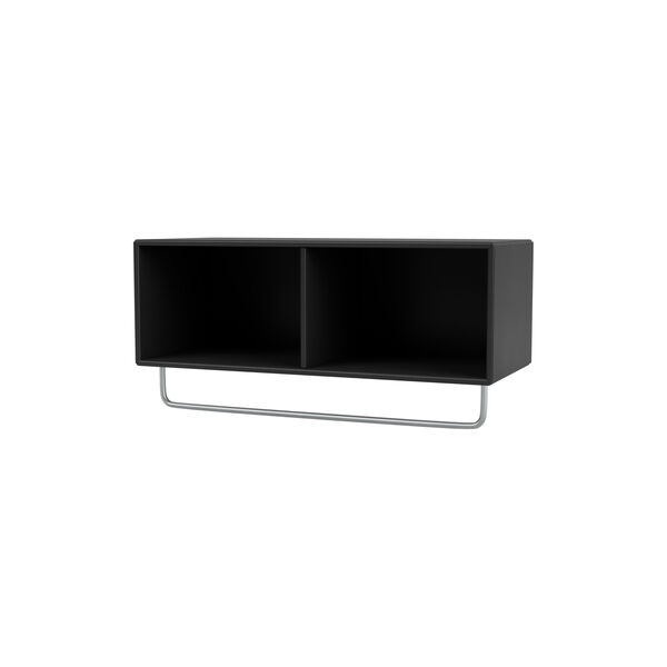 COAT Shelf with Clothes Rack, 05 black, Montana Furniture