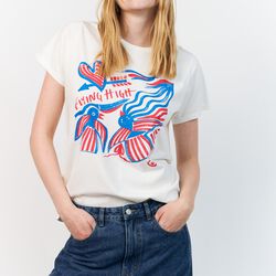 RomaLL Flying High Tee SS, white, Lollys Laundry