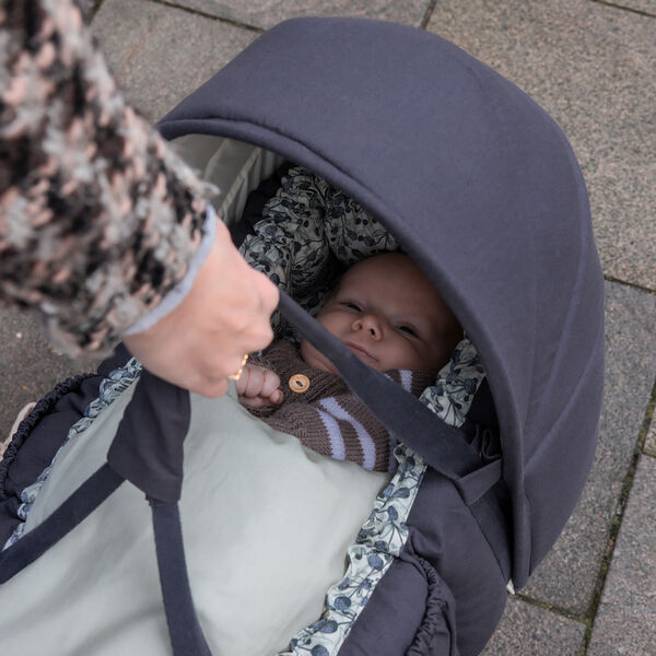 Hood for 3-in-1 Baby Nest, blue olive Hood for 3-in-1 Baby Nest, blue olive, Sebra