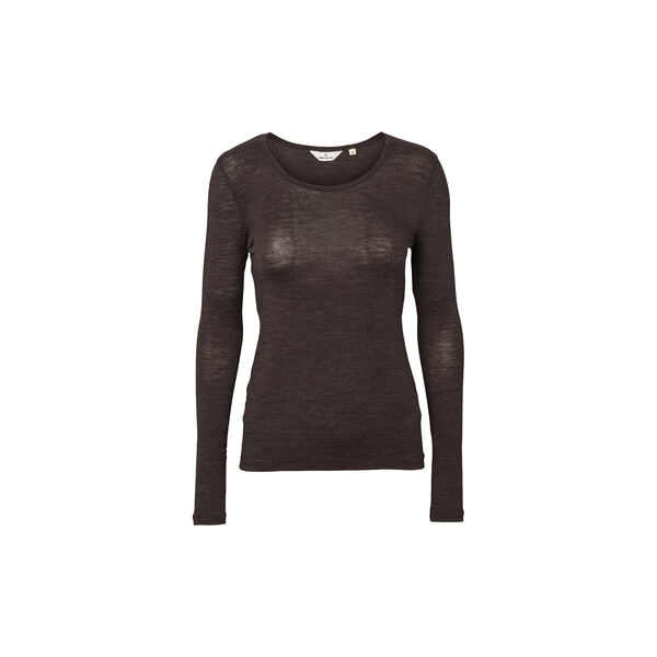 Rinja LS Tee, chocolate torte, Basic Apparel