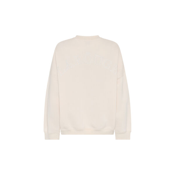 Silvia Sweatshirt w. Logo, off white, LA RŌUGE