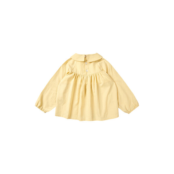 Blouse LS w. Smock Emb., Copenhagen Colors Organics