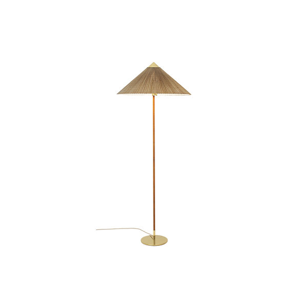 9602 Floor Lamp, brass/bamboo, GUBI