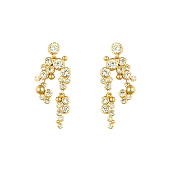 LOST EMBER EARRINGS, gold plated/light yellow LOST EMBER EARRINGS, gold plated/light yellow, House of Vincent