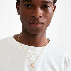 FIRE necklace 2-in-1 set, gold plated, Pilgrim