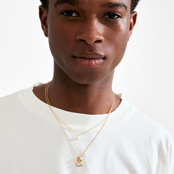 FIRE necklace 2-in-1 set, gold plated, Pilgrim