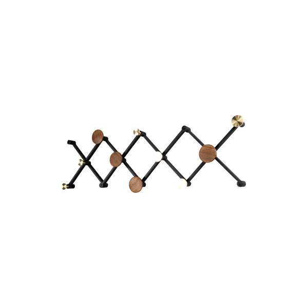 X•TEND Wall Rack, black/walnut, LoCa