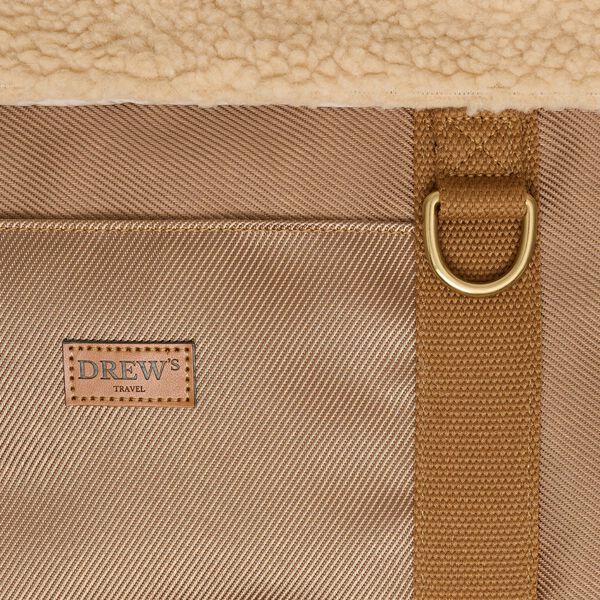 Dog bag with teddy inner lining, aspen, Drew's Dogwear
