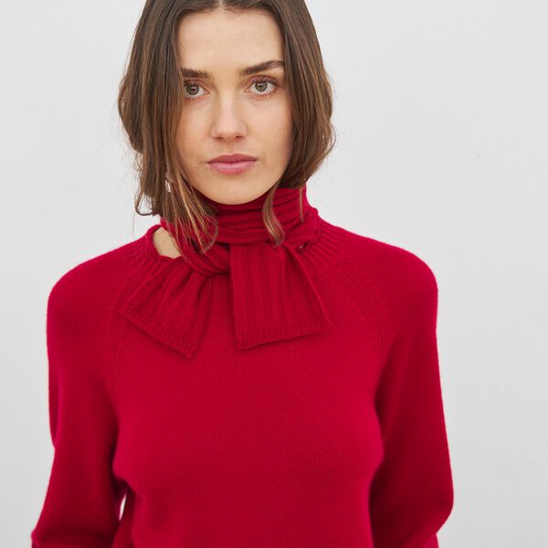 Eline Sweater, cherry red Eline Sweater, cherry red, CARE BY ME