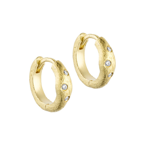 Lyra wide hoop earring, gold plated, Pure by Nat