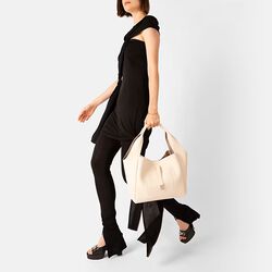 Zaira Hobo Bag M, macadamia white, Aigner
