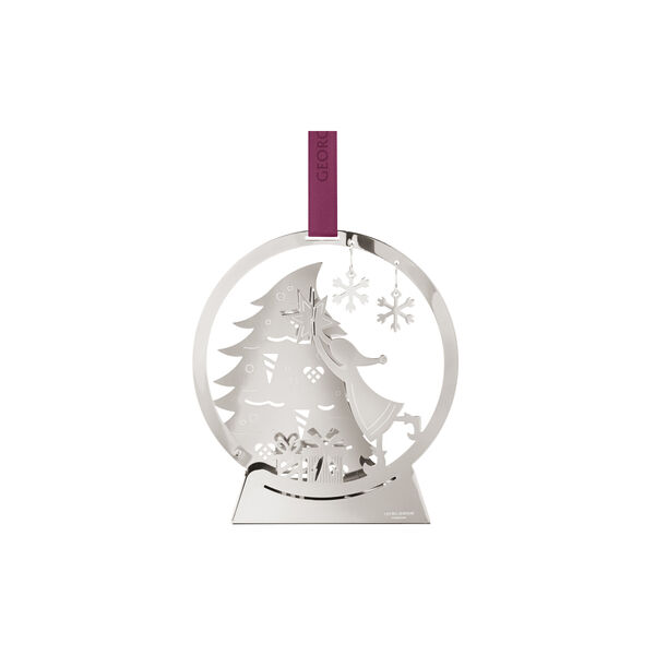 2025 Christmas Ornament Snowglobe, silver, Georg Jensen