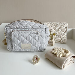 Small Changing Bag, classic stripes blue, Cam Cam Copenhagen