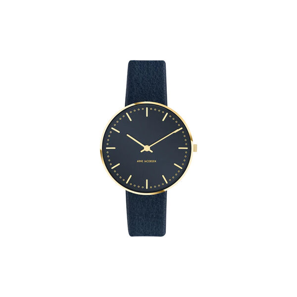 City Hall Wrist Watch, oxford blue/steel/oxford blue, Arne Jacobsen Watches
