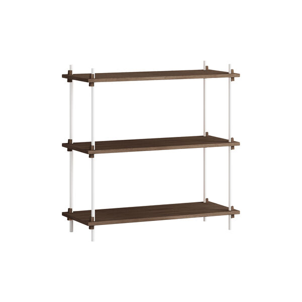 Shelving Classic Standard, smoked oak/white, MOEBE