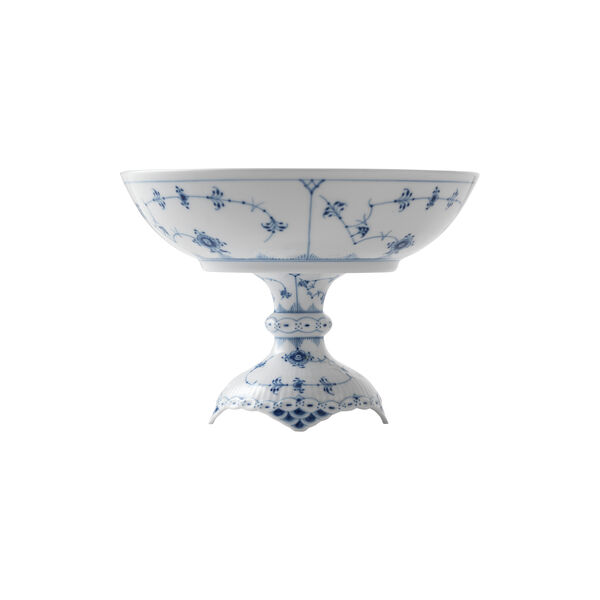 Blue Fluted Half Lace Bowl On Stand 15,5 cm, Royal Copenhagen