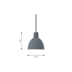 Toldbod 170 Pendant, blue grey, Louis Poulsen