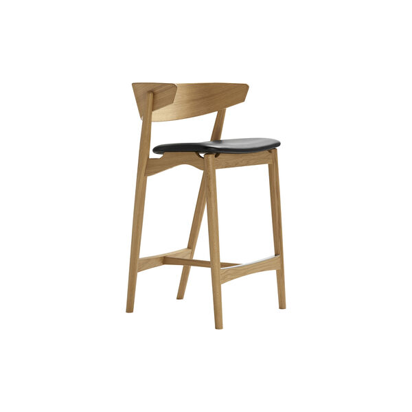 Sibast No 7 Bar Chair, white pigmented oak/black, Sibast Furniture