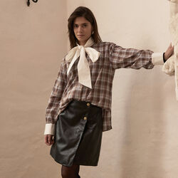 1032PBOLopez shirt, blue/brown check, PBO