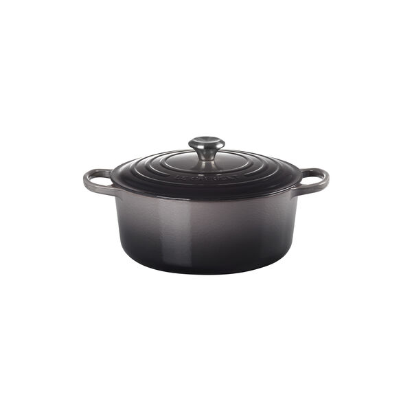 Signature round cast iron pot &Oslash; 28 cm, flint, Le Creuset