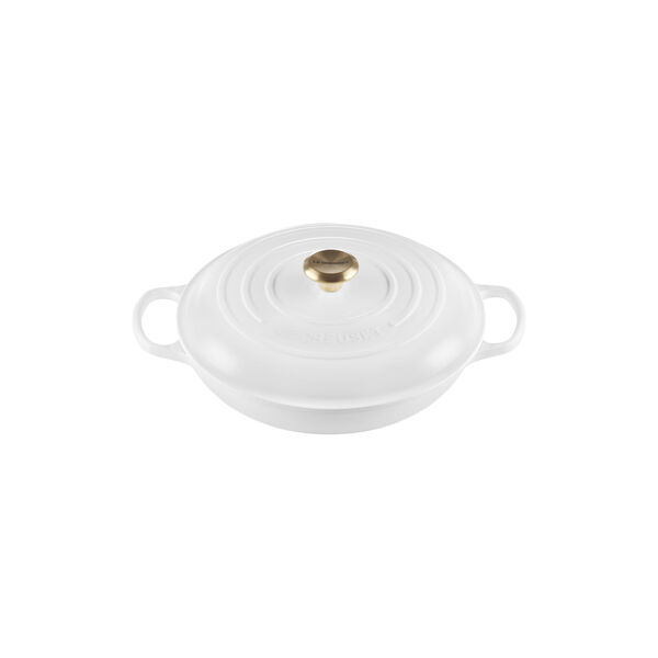 Signature cast iron buffet pot 30 cm, white, Le Creuset