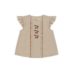 Ellie Frill Top, tea stripe, Konges Sløjd