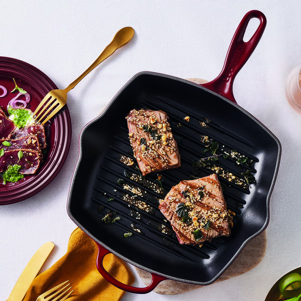 Signature Square Skillet Grill, garnet Signature Square Skillet Grill, garnet, Le Creuset