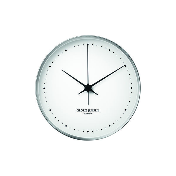 Koppel Wall Clock, white/steel, Georg Jensen