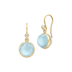 Prime Earrings, gold/milky aqua, Julie Sandlau