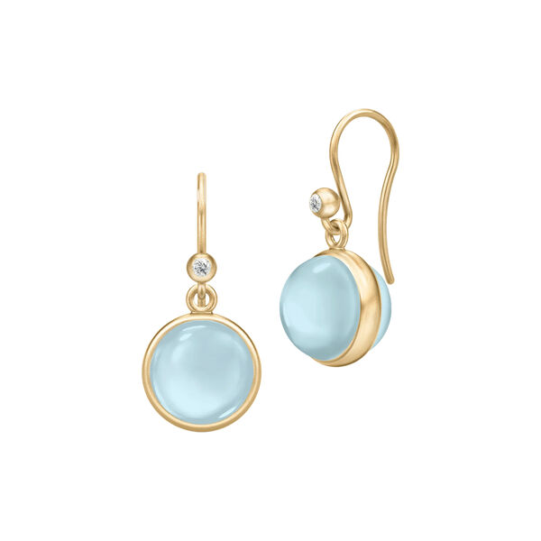 Prime Earrings, gold/milky aqua Prime Earrings, gold/milky aqua, Julie Sandlau