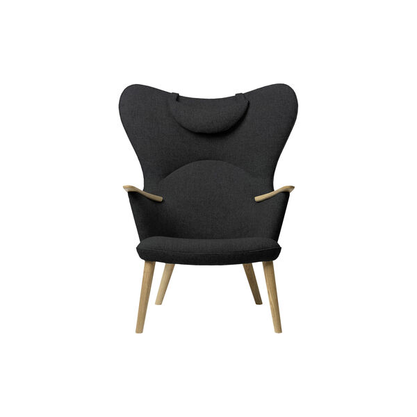 CH78 Mama Bear Lounge Chair, black/oiled oak, Carl Hansen & S&oslash;n
